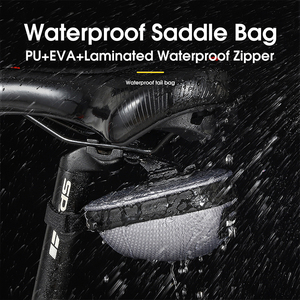West biking mini bolsa de assento portátil, saco resistente à prova d' água com concha <span class=keywords><strong>mtb</strong></span> bicicleta de estrada sob assento, ciclismo assento calças - Product Image 3