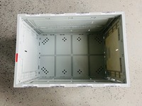 Boîte de stockage logistique pliable et empilable en PP recyclable, durable, pour le transport industriel, caisse en plastique