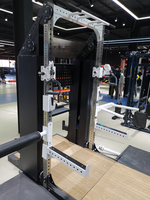 Plataforma de Levantamiento de Pesas Estable, Máquina Smith, Power Rack con Protectores de Seguridad para Entrenamiento de Sentadillas y Press de Banca