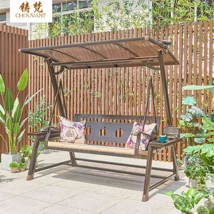 Columpio de Patio, Silla Mecedora de Aluminio para Jardín, Columpio de Tres Plazas, Sofá <span class=keywords><strong>Colgante</strong></span> Moderno, Silla de Descanso para Exteriores, Columpio para Adultos - Product Image 3