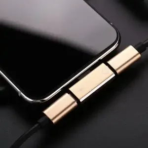 Hot Bán Splitter Headphone Sạc <span class=keywords><strong>Sync</strong></span> Phổ Adapter 3.5Mm Chuyển Đổi 2 Trong 1 Âm Thanh Adapter Sạc Cho Iphone - Product Image 2