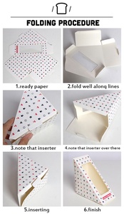 Tam giác giấy thực phẩm Hộp quà tặng cho bánh sandwich bánh mì với cửa sổ trong suốt - Product Image 6