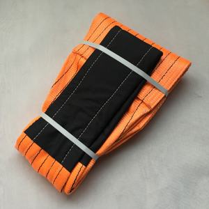 오렌지 7:1 300mm 폴리에스터 웨빙 슬링 플랫 리프팅 벨트 1톤 용량 보호 커버 그린 안전 소재 원산지 타입 - Product Image 2