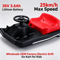 Kart électrique de drift OEM en gros pour enfants, batterie lithium 36V 3.6Ah, vitesse maximale 25km/h, jouet portable 12kg