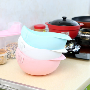 Multifunctional rice washing maker, vegetable washing basket, lazy person's product, draining rice <b>sieve</b>, <b>fine</b>-mesh - Product Image 2
