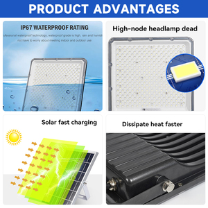 Foco <span class=keywords><strong>LED</strong></span> <span class=keywords><strong>Solar</strong></span> Impermeable IP67 de Aluminio Fundido <span class=keywords><strong>para</strong></span> Estadios, Deportes y Exteriores, 80W 100W 200W 300W 500W 1000W - Product Image 3