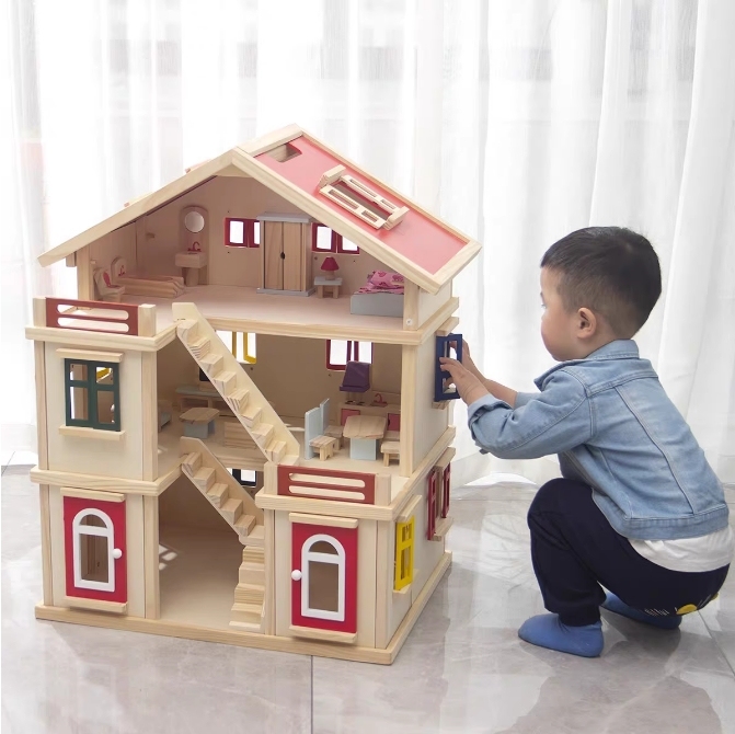 Large Princess Villa Wooden Doll House
