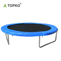 Trampoline de fitness TOPKO pour adultes, intérieur/extérieur, usage commercial et de loisirs, en matériau PP, avec filet de protection et tapis de saut pour enfants