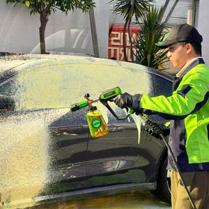 वी 3.0 भारी ड्यूटी पीतल एम 22 और 1/4 त्वरित कनेक्ट पारदर्शी बोतल फोम का सबसे अच्छा स्प्रे फोम बंदूक तरल साबुन कैंनन - Product Image 6