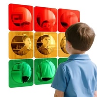 Miroir convexe arc-en-ciel en acrylique personnalisé pour l'intégration sensorielle des enfants - Miroirs éducatifs scientifiques colorés à fixer au mur