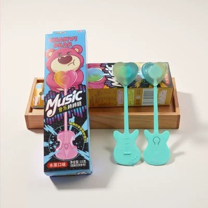 En popüler lezzetli ses lolipop oyuncak komik meyve lezzet kalp şekli lolipop sert şeker özel müzik lolipop 15g - Product Image 6