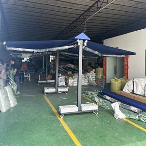 กันสาดอลูมิเนียมแบบปรับขนาดได้สำหรับภายนอกอาคาร ควบคุมด้วยรีโมทไฟฟ้า มอเตอร์ไฟฟ้า แบบสองด้าน - Product Image 2