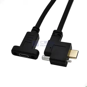 Câble USB C 2m câble de données Micro USB avec verrouillage à vis câble de caméra USB 3.0