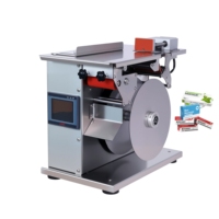 Étiqueteuse semi-automatique transparente pour boîtes anti-contrefaçon à angle droit, avec étiquetage de bureau PLC pour étiquettes papier