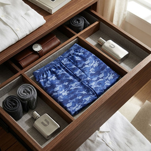 Calzoncillos bóxer de punto transpirables para hombre, con diseño moderno y estampado, que absorben la humedad - Product Image 1
