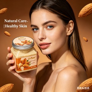 Gommage corporel exfoliant aux amandes, nettoyage en profondeur naturel, élimination des peaux mortes, hydratant, lissant, adoucissant, soin du corps - Product Image 5