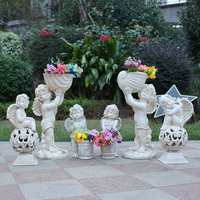 Statue d'ange de golf réaliste en fibre de verre grandeur nature pour extérieur, fabriquée sur mesure par des fabricants