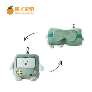 Oreiller de voyage en forme de U, masque pour les yeux portable pour adultes, design doux et confortable avec un style de dessin animé mignon, léger - Product Image 3