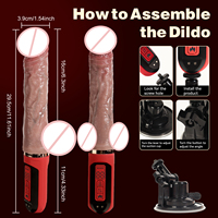 6,3 Zoll mit Saugnapf und Heizung 10 Vibrations stufen 7 Teleskops tufen Dildo Sexspielzeug für Frau Consol ador Sex Machine