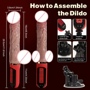 6,3 Zoll mit Saugnapf und Heizung 10 Vibrations stufen 7 Teleskops tufen <span class=keywords><strong>Dildo</strong></span> Sexspielzeug für Frau Consol ador Sex Machine - Product Image 6