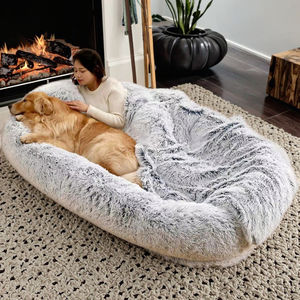 ที่นอนสุนัขขนาดใหญ่สำหรับสัตว์เลี้ยงที่นอนทำจากผ้าให้ความอบอุ่นในฤดูหนาวไม่จำเป็นต้องประกอบ - Product Image 1
