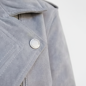 Chaquetas de moto de cuero de ante recortadas de lujo para mujer Abrigos de talla grande cómodos y elegantes - Product Image 1