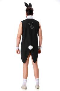 Costume <span class=keywords><strong>de</strong></span> cosplay d'Halloween européen et américain tendance 2026, tenue <span class=keywords><strong>de</strong></span> danse, tenue sexy <span class=keywords><strong>de</strong></span> lapin, haut et pantalon pour homme - Product Image 5