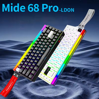 Clavier mécanique filaire RGB LDON 68, nouveau modèle, interrupteur magnétique 8000Hz, 68 touches laser pour PC, ordinateur de bureau, jeu