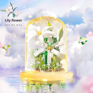 ชุดตัวต่อสร้างไมโครอนุภาคจำลองดอกทานตะวันดอกไม้อมตะของเล่นประกอบการเรียนรู้ของเด็กเครื่องประดับตั้งโต๊ะ - Product Image 6