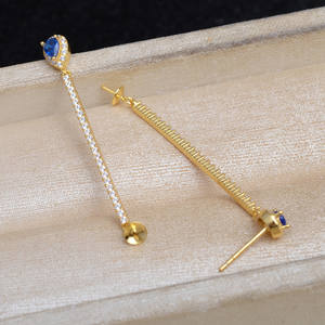 Accessoires DIY en argent S925, bracelet 4-5 mm, JG6004, trois perles semi-finies, clous d'oreille creux, semi-finis, bracelet 4-5 mm - Product Image 3