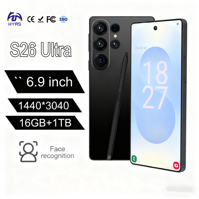 Factory S26ultra Snapdragon8 6.9inch 5GUnlocked Smartphone 8000mAh DualSpeakers Facial Recognition/fingerprint Lock/dual SIM/GPS