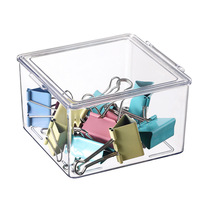 Boîte de rangement anti-poussière pour sachets de thé avec couvercle Boîte de rangement divisée pour réfrigérateur Boîte de rangement de bureau multifonction amovible