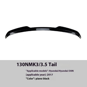 Alerón de techo ABS para coche I30N MK3/3.5 2017+, alerón trasero fijo, modificación externa, alerón superior de una sola cubierta JC-0997 para I30N - Product Image 6