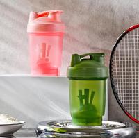 Bouteille de shaker de protéines personnalisée, portable, 350 ml, sans BPA, anti-fuite, pour le sport, la gym, en plastique, avec boule de shaker en PP
