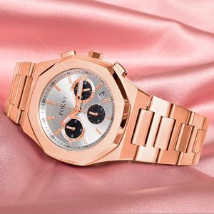 Reloj de Pulsera de Lujo de Cuarzo a la Moda para Hombre con Cronógrafo Resistente al Agua OEM y Logotipo Personalizado de Marca Propia en Acero Inoxidable - Product Image 4