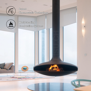 Chimenea Eléctrica Decorativa <span class=keywords><strong>de</strong></span> Bioetanol Suspendida <span class=keywords><strong>de</strong></span> Pared MEISU.CH con Llama Artificial y Control Remoto - Product Image 1