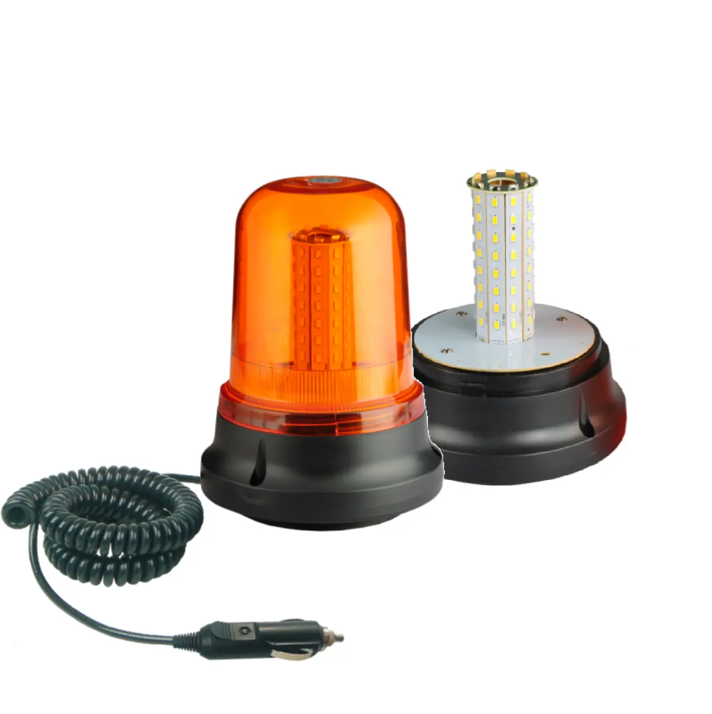 Strong Magnetic 12V 24V Amber Waterproof Flashing Mining Safety Strobe Bulb Truck Top Roof Headlight LED Warning Beacon Light