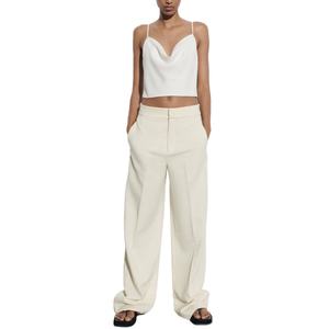 Top Corto de Algodón al por Mayor de Fábrica para Mujer, Blusa Sexy Personalizada con Mangas para Dama, Talla XS, Ropa de Punto Corta - Product Image 2