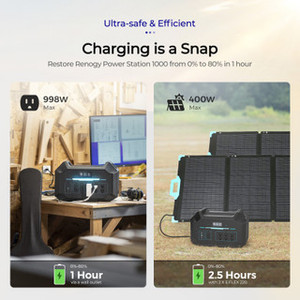 Renogy Portable Power Station 1000 With 2 Pcs 220W <b>Solar</b> Panel 1100 RPB4835OA - Product Image 3