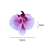YOPIN-3586 Vente en gros de têtes de fleurs d'orchidées papillon artificielles multicolores de 12 cm, effet toucher réel