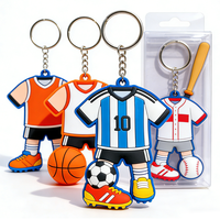 Porte-clés rond en caoutchouc souple PVC, souvenir de promotion personnalisé, sport, football, design créatif