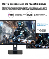 Ergonomic Height Adjustable All in One PC Desktop Computer for Business Office with Pop-up Privacy Camera and Bezel-less Display