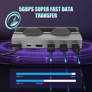 <span class=keywords><strong>USB</strong></span> C <span class=keywords><strong>USB</strong></span> 3,0 PD 87W HDTV 4K60HZ Gigabit <span class=keywords><strong>Ethernet</strong></span> 6 En 1 Adaptador para <span class=keywords><strong>Lenovo</strong></span> Legion Go/MSI Claw Stock Steam Deck Docking Station - Product Image 3
