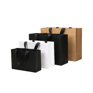 Bolsas Boutique Lujo Blanco Embalaje al por menor Regalo Llevar, Bolsa Bolsas de tienda de ropa con logotipo impreso/ - Product Image 4