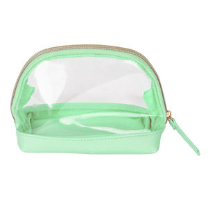 Green Small <b>Transparent</b> Shell <b>Bag</b>, Women's Travel <b>Makeup</b> and Toiletries Storage <b>Bag</b>, Portable Cosmetic <b>Bag</b> - Product Image 1