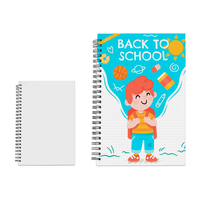 Cahiers spirales personnalisés A4/A5/B5 avec couverture en plastique flexible, impression UV recto-verso, pages vierges, cadeaux promotionnels, 60 feuilles
