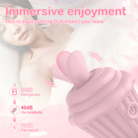 Eiscreme-förmiger Rotierender Zungen-Vibrator Klitorale Leckstimulation Niedliches Dessert-Design Weiches Silikon Erwachsenen-Sexspielzeug für Frauen