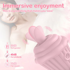 Vibratore a Forma di Gelato con Lingua Rotante, Stimolazione Clitoridea, Design Carino a Dessert, Giocattolo Sessuale in Silicone Morbido per Donne - Product Image 5