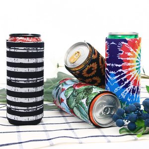 Manchons personnalisés pour canettes fines de 12 oz, porte-canettes isolant en néoprène, idéal pour les fêtes de Noël - Product Image 4