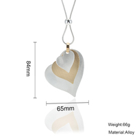 TongLing unisexe plaqué or Long pull collier élégant pièce de déclaration pour les amoureux de la mère et les cadeaux